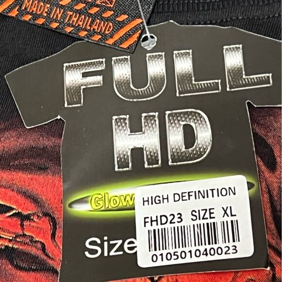 NWT VTG Y2K AOP All Over Print Rock Chang Joker Skull Glows In Dark Mens Sz XL - Picture 4 of 8